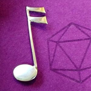 Vintage Sterling Music Note